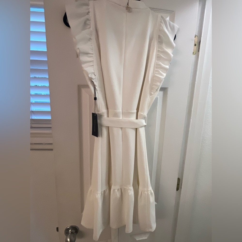 Tommy Hilfiger Elegant White Ruffle Dress - Picture 3 of 6